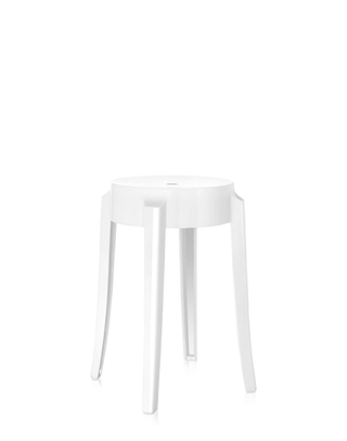 Charles Ghost Stool-Barstoelen-KARTELL S.P.A.-46 cm-Glossy White-Buro International