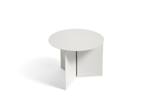 Slit Table-Bijzettafels-HAY APS-White powder coated-Round-Buro International