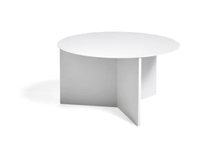 Slit Table-Bijzettafels-HAY APS-White powder coated-Round XL-Buro International