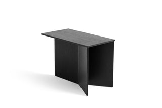 Slit Table Wood-Bijzettafels-HAY APS-Black water based lacquered oak-Oblong-Buro International