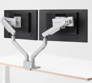 Jazz monitor arm-Monitorarms-OFFICECOM BV-Zilver-Dual-Buro International