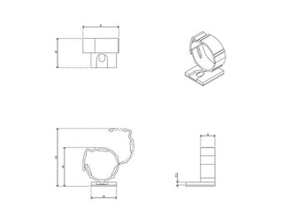 Kabelrups Ø15/25 mm Bevestigingsklemmen 90