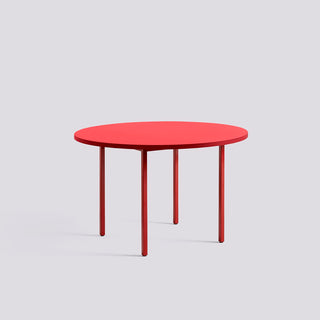 Two-Colour Table-Tafels-HAY APS-Ø120 x 74 cm-Red-Maroon Red-Buro International