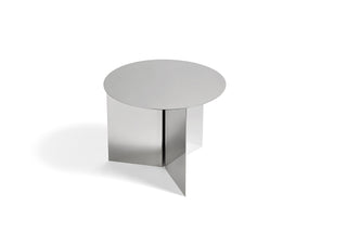 Slit Table-Bijzettafels-HAY APS-Mirror polished-Round-Buro International