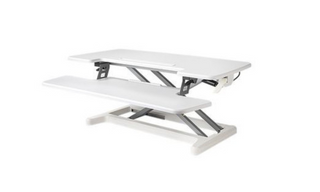 Adjustable Sit/Stand Desk Riser 2-Zit Sta tafels-BAKKER ELKHUIZEN-White-Buro International