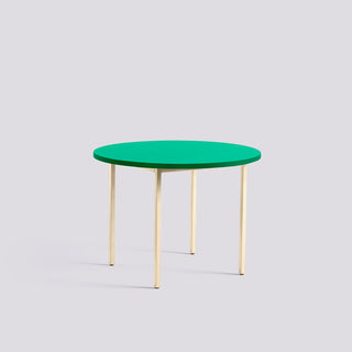 Two-Colour Table-Tafels-HAY APS-Ø105 x 74 cm-Green Mint-Ivory-Buro International