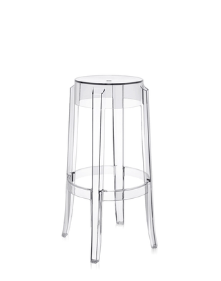 Charles Ghost Stool-Barstoelen-KARTELL S.P.A.-75 cm-Crystal-Buro International