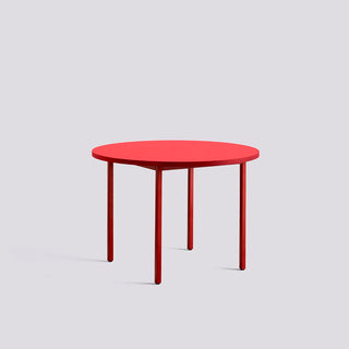 Two-Colour Table-Tafels-HAY APS-Ø105 x 74 cm-Red-Maroon Red-Buro International