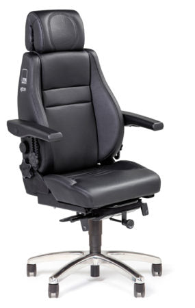 Secur24: Basic-Ergonomische stoelen-FLOKK NV-Trento (Ecco Leather) Zwart TR0760-8SC armleggers-Ja-Buro International