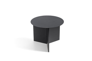 Slit Table-Bijzettafels-HAY APS-Black powder coated-Round-Buro International