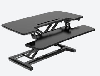 Adjustable Sit/Stand Desk Riser 2-Zit Sta tafels-BAKKER ELKHUIZEN-Black-Buro International