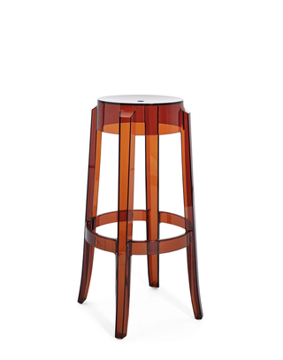 Charles Ghost Stool-Barstoelen-KARTELL S.P.A.-75 cm-Amber-Buro International