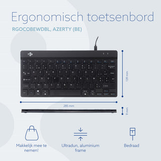 R-Go Compact Break Toetsenbord AZERTY