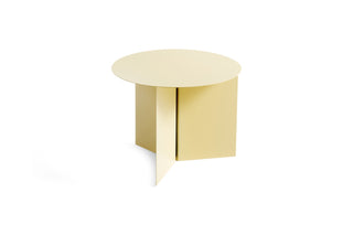 Slit Table-Bijzettafels-HAY APS-Light yellow powder coated-Round-Buro International