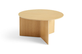 Slit Table Wood-Bijzettafels-HAY APS-water based lacquered oak-Round XL-Buro International