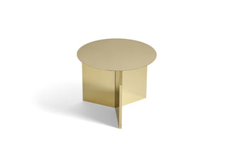 Slit Table-Bijzettafels-HAY APS-Brass polished-Round-Buro International