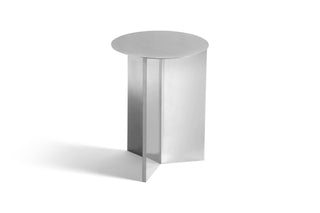 Slit Table-Bijzettafels-HAY APS-Mirror polished-Round High-Buro International