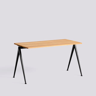 Pyramid Table 01/02-Tafels-HAY APS-H74 x L140 x B65 cm-Clear Solid Oak-Black-Buro International