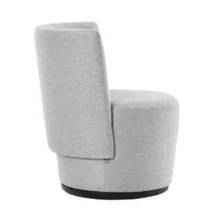 Mobitec Bolero R1418 fauteuil in lichtgrijze stof, zijaanzicht