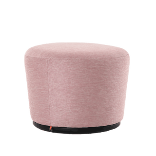 Pouf Mobitec Bolero R2310 en tissu rose sur socle noir
