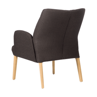 Fauteuil Mobitec Enora C0112 en tissu anthracite, vue de trois quarts arrière