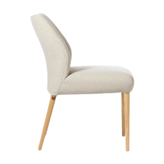 Mobitec Enora C0410 chair in ecru fabric, side view