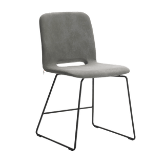 Mobitec Pamp C1010 chair in grey fabric, front three-quarter view