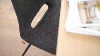 Detail of the black Mobitec Pamp back with handle cut-out