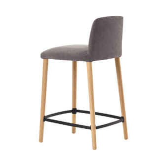Tabouret de bar Mobitec Rob C0510 en tissu anthracite, vue de trois quarts arrière
