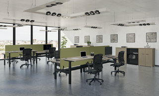Envol Evo table de réunion tonneau 200x100 assis-debout