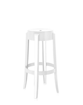 Charles Ghost Stool-Barstoelen-KARTELL S.P.A.-75 cm-Glossy White-Buro International