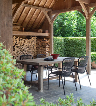 Chaise de repas d'extérieur Vincent Sheppard Loop noire, photo d'ambiance