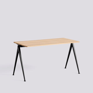 Pyramid Table 01/02-Tafels-HAY APS-H74 x L140 x B65 cm-Matt Solid Oak-Black-Buro International