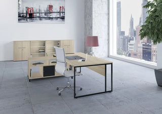 Stricto bureau de direction avec meuble haut à droite