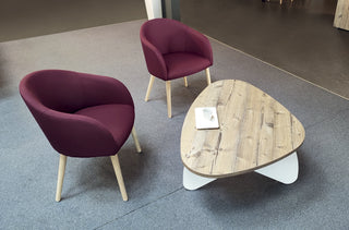 Buronomic Galet coffee table in white and Timber