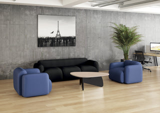 Buronomic Galet coffee table in black and wire oak