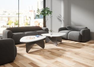 Buronomic Galet coffee tables in black and white