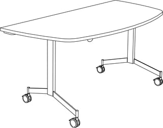 Eureka halfronde vergadertafel