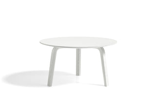 Bella Coffee table-Bijzettafels-HAY APS-Diameter 60 x H32 cm-White water-based lacquered oak-Buro International