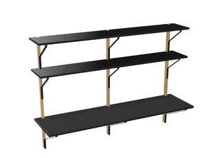 Storage shelf with desk