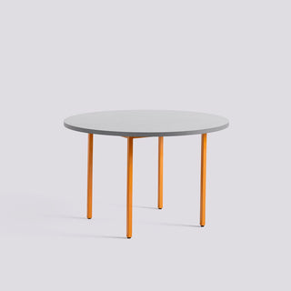 Two-Colour Table-Tafels-HAY APS-Ø120 x 74 cm-Light Grey-Ochre-Buro International