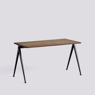 Pyramid Table 01/02-Tafels-HAY APS-H74 x L140 x B65 cm-Smoked Solid Oak-Black-Buro International