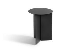 Slit Table-Bijzettafels-HAY APS-Black powder coated-Round High-Buro International