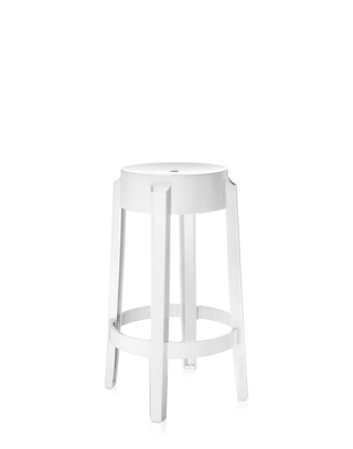 Charles Ghost Stool-Barstoelen-KARTELL S.P.A.-65 cm-Glossy White-Buro International