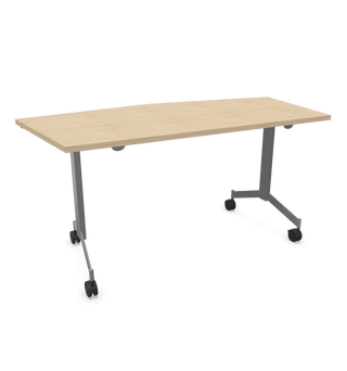 Configuratieweergave van de Buronomic Eureka vergadertafel met trapeziumvormig blad