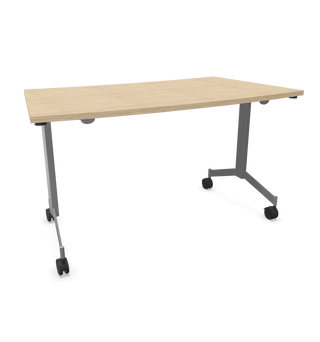 Configuratieweergave van de Buronomic Eureka vergadertafel met boogvormig blad