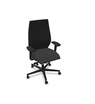 Rovo R12 6060 S5 office chair with black mesh back and anthracite seat, configuration view