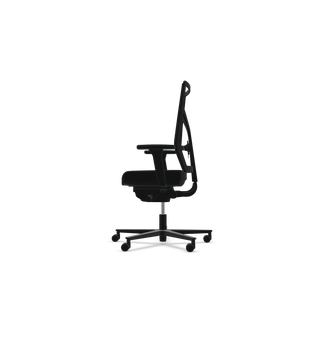 Rovo R16 3030 S5 office chair with black upholstered back, side view