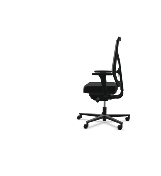 Rovo R16 3030 S5 office chair with black mesh back, side view